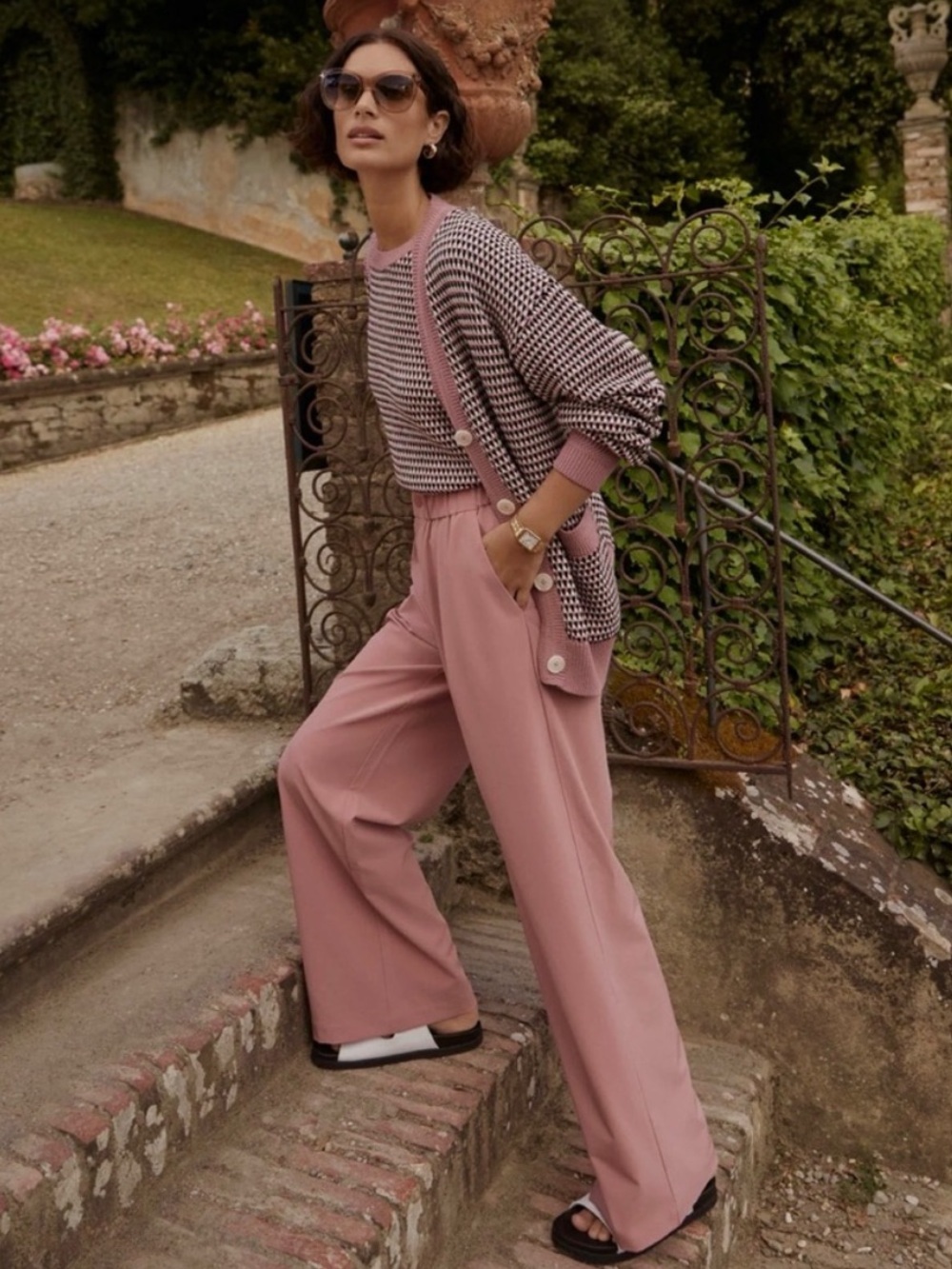 Varley | Kayson Wide Leg Pant 32" Ash Rose Small